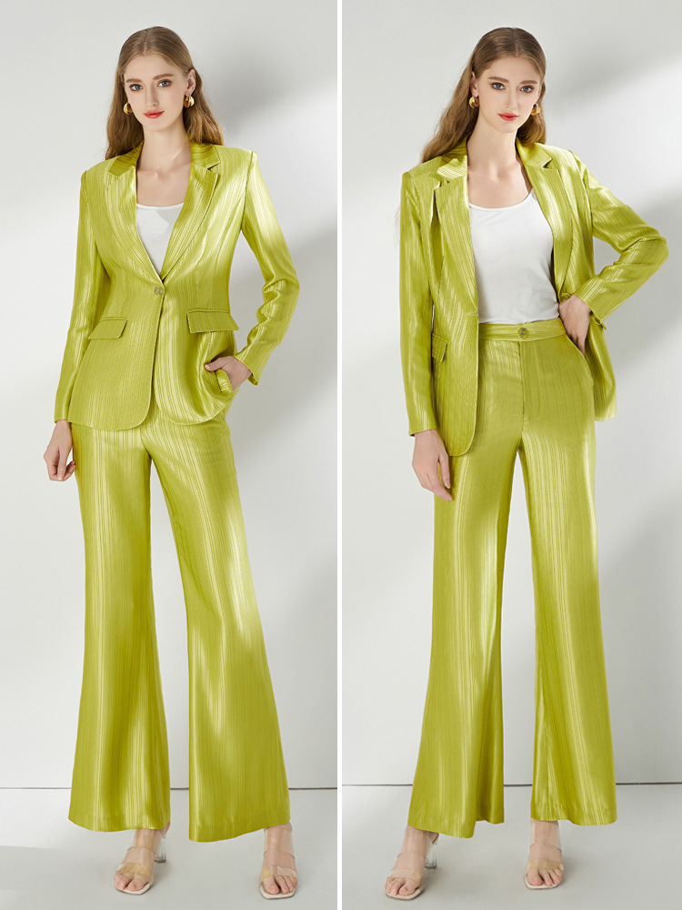 Profession commuting satin autumn business suit 2pcs set