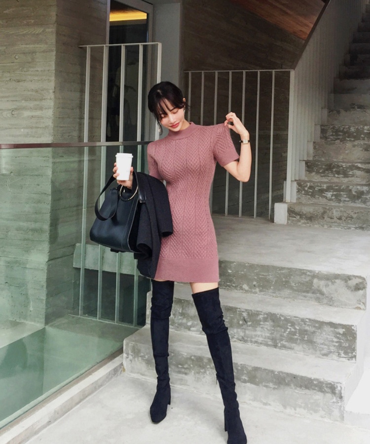 Package hip temperament sweater knitted T-back