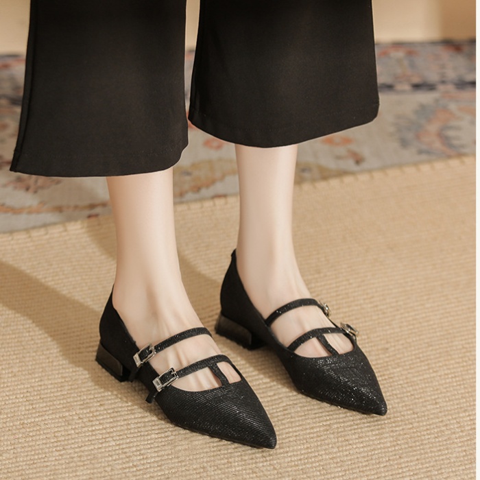 Low pointed shoes gradient temperament flattie for women