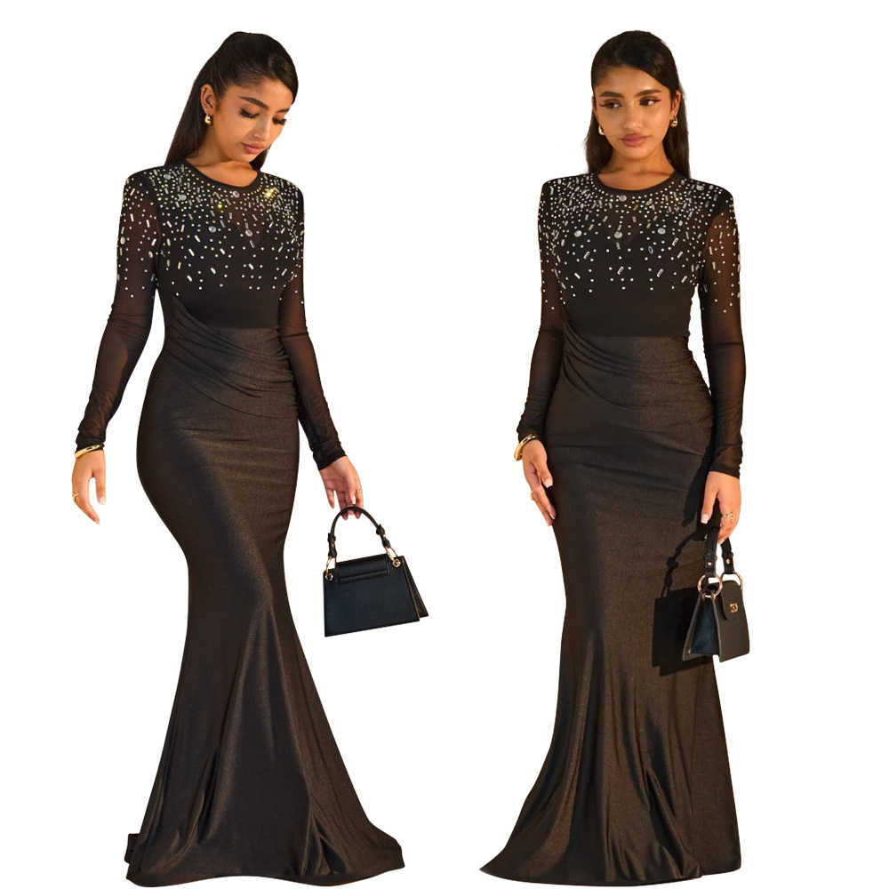 European style evening dress long dress for women