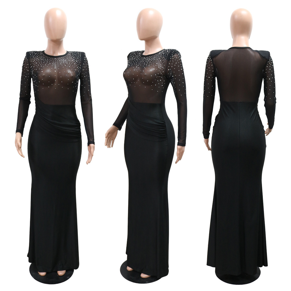 European style evening dress long dress for women