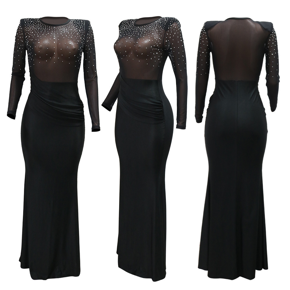 European style evening dress long dress for women