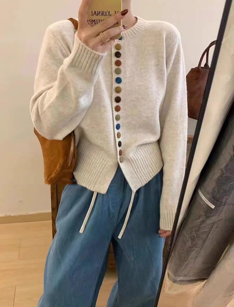 Korean style Western style sweater long sleeve cardigan