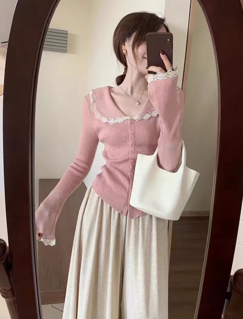 Korean style all-match cardigan Casual sweater for women