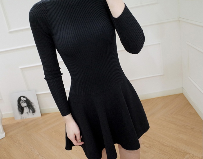 Korean style pullover T-back knitted slim dress