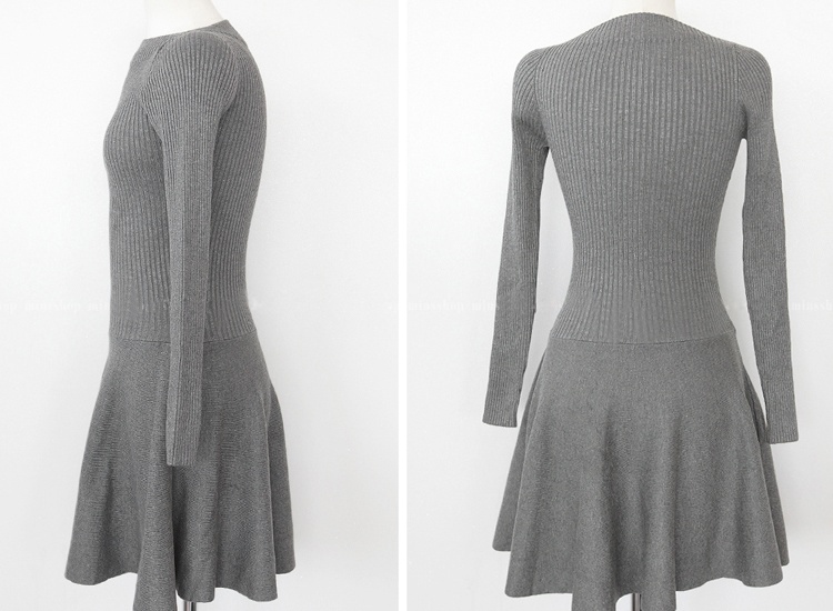 Korean style pullover T-back knitted slim dress