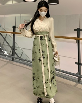 Chinese style autumn and winter temperament dress for women