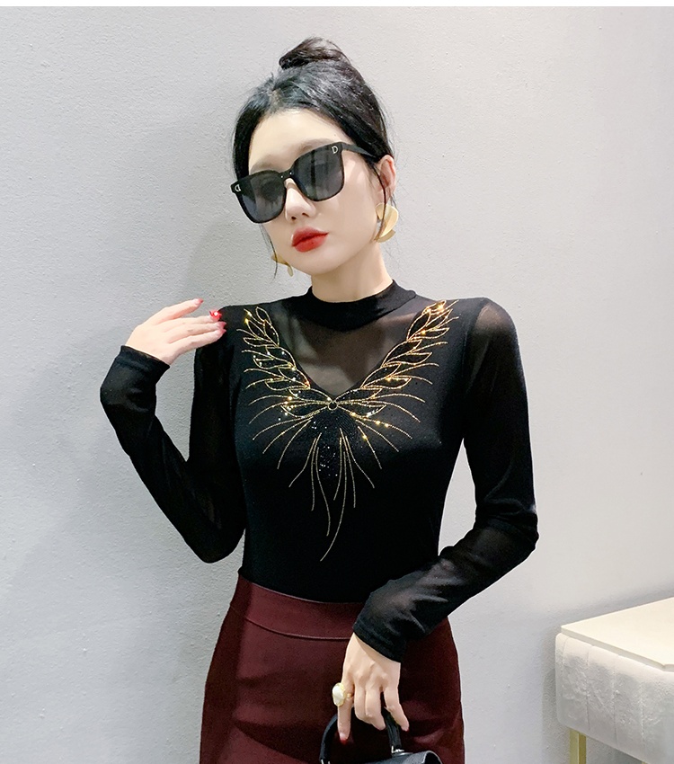 Rhinestone tops unique small shirt for women