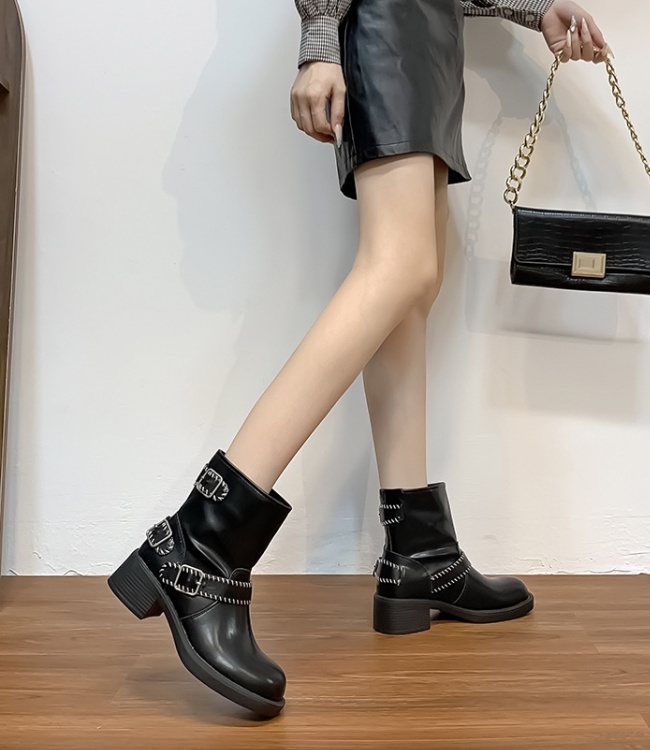 Cozy British style boots retro short boots