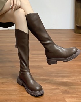 Korean style thick thigh boots long tube winter boots