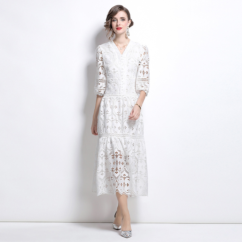 France style A-line dress temperament long dress for women