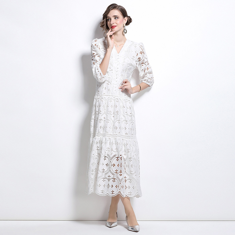 France style A-line dress temperament long dress for women