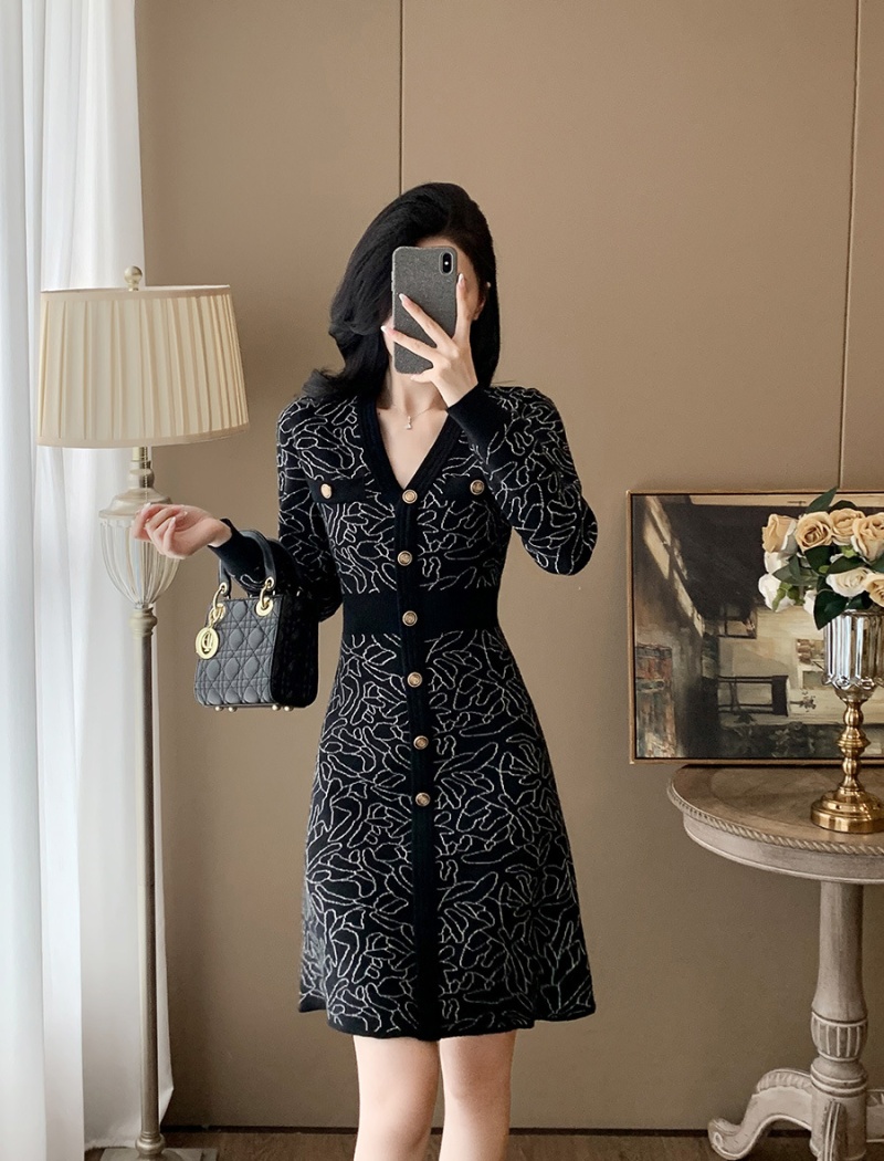 Autumn and winter sweater dress dress for women