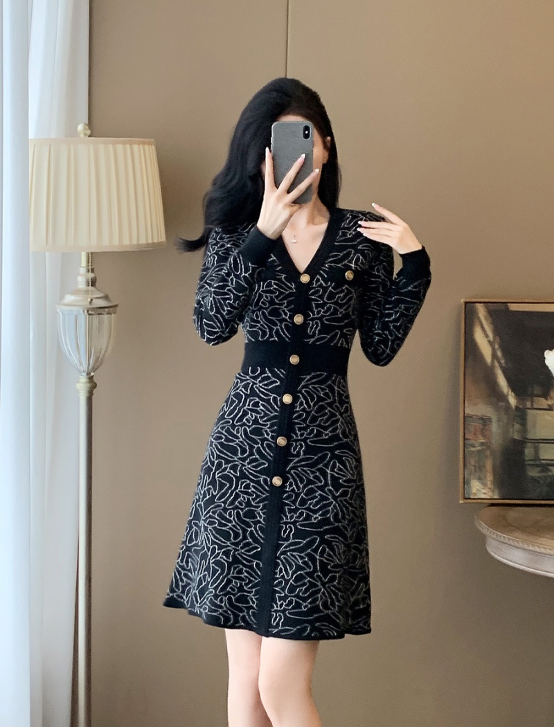 Autumn and winter sweater dress dress for women