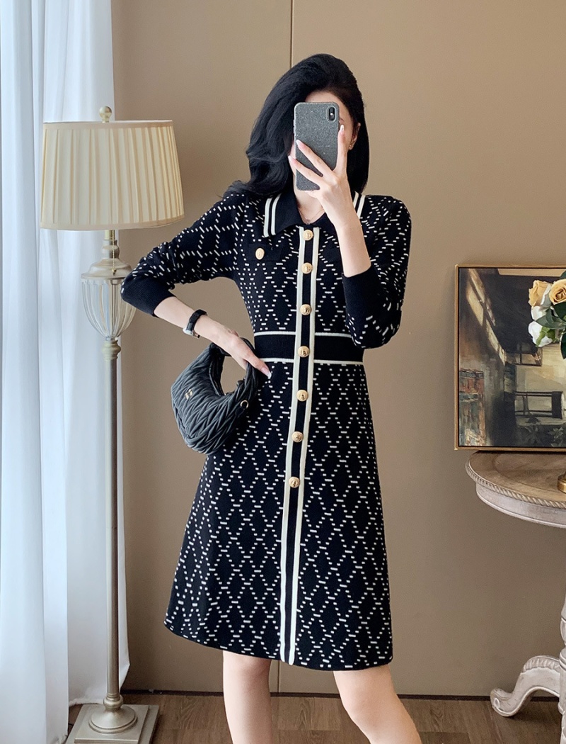 Long sleeve sweater dress autumn and winter dress for women