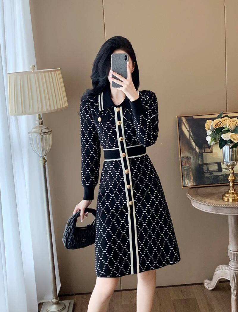 Long sleeve sweater dress autumn and winter dress for women