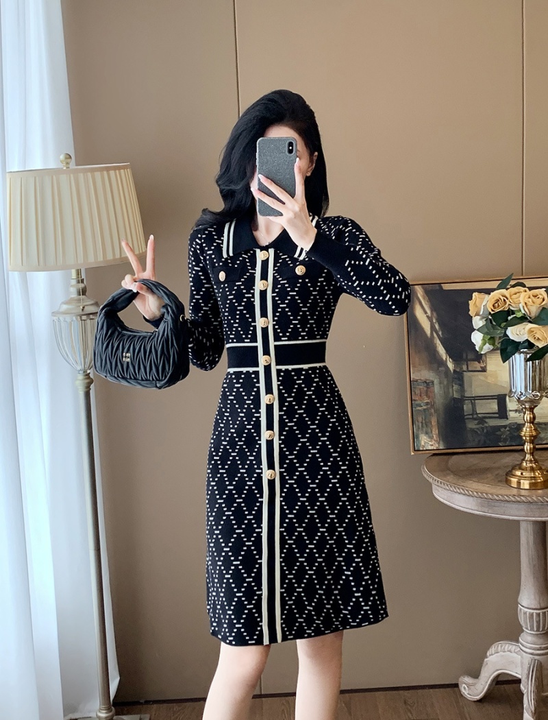 Long sleeve sweater dress autumn and winter dress for women