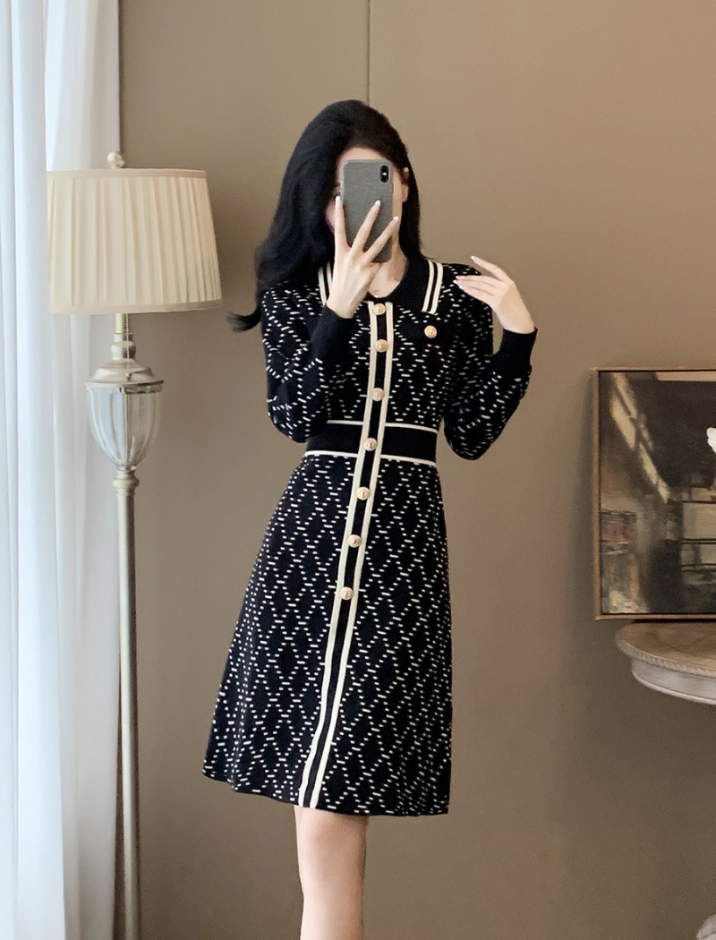 Long sleeve sweater dress autumn and winter dress for women