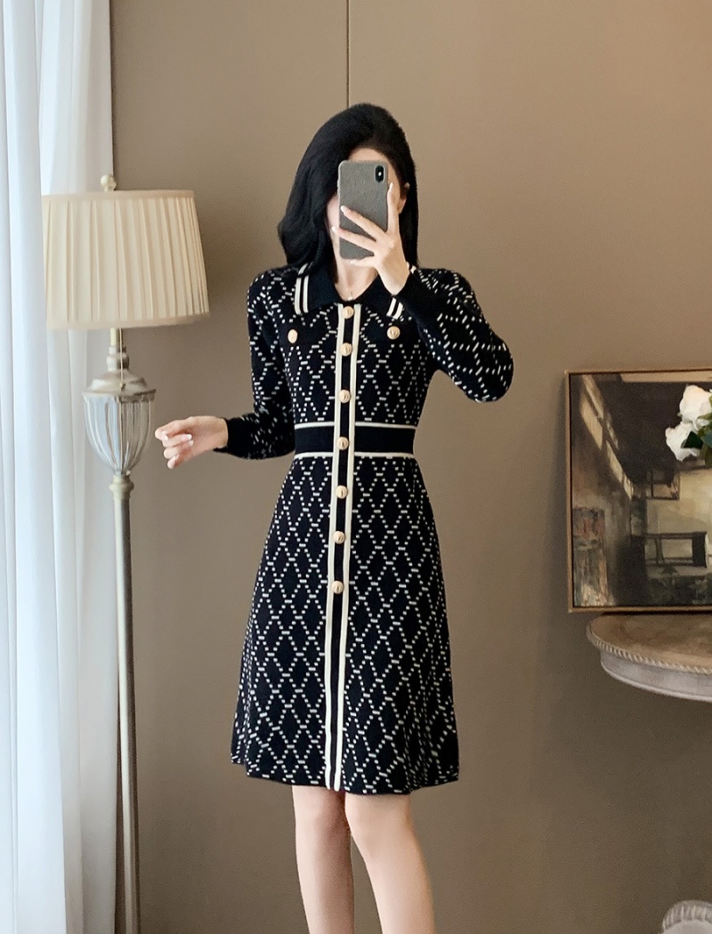 Long sleeve sweater dress autumn and winter dress for women