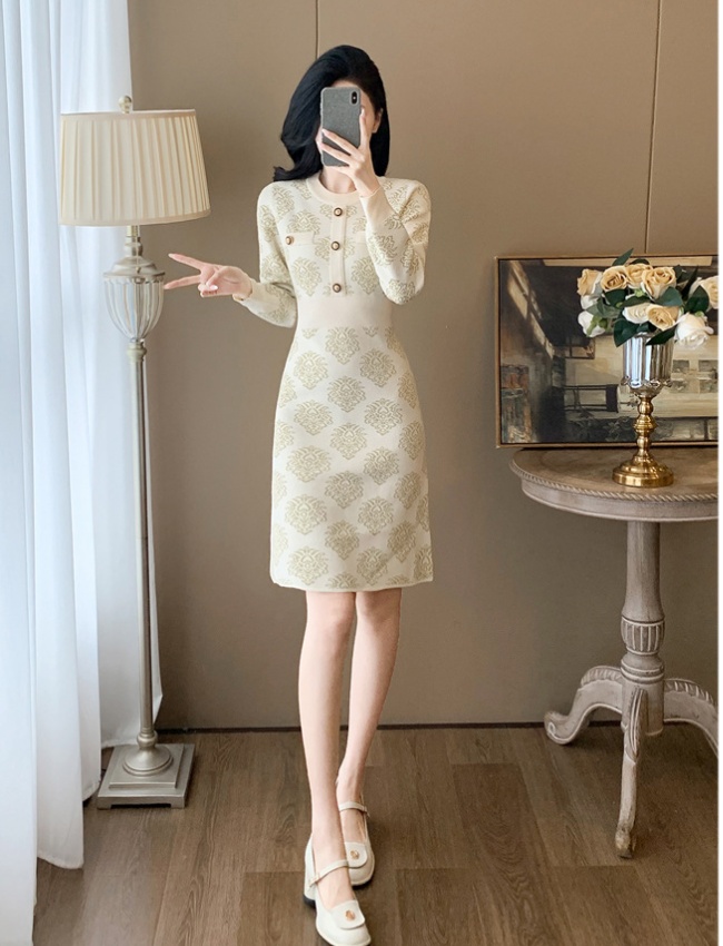 A-line sweater dress chanelstyle dress for women