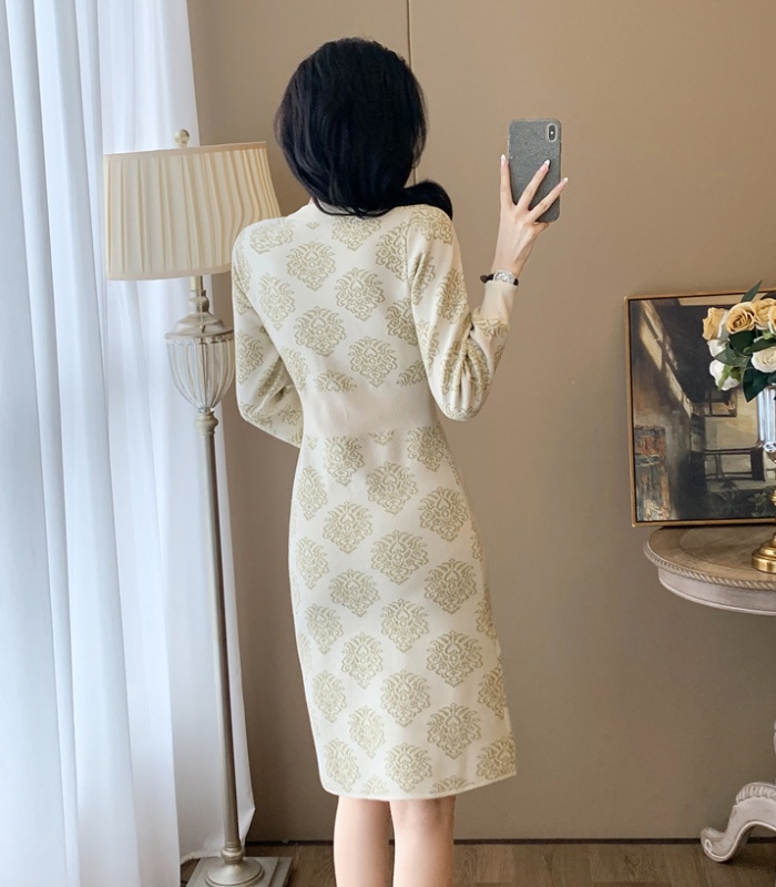 A-line sweater dress chanelstyle dress for women