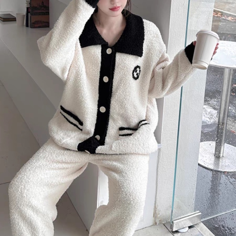 Autumn and winter cardigan pants a set for women