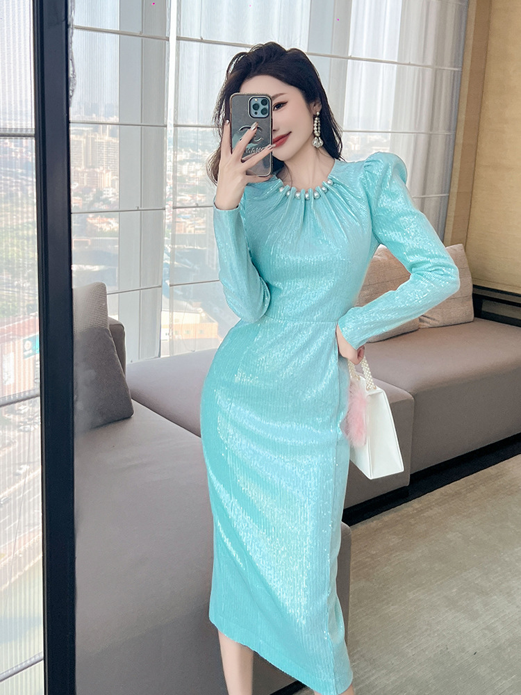 Banquet slim dress party sequins formal dress