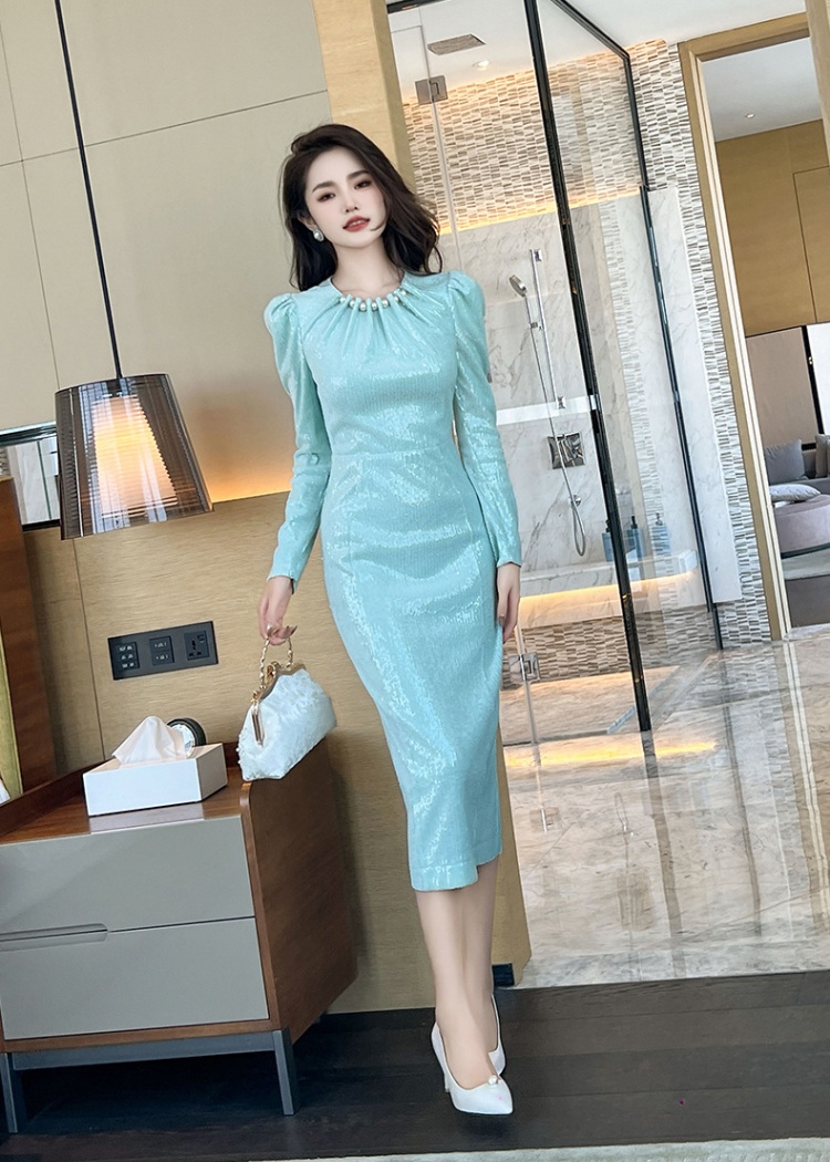 Banquet slim dress party sequins formal dress