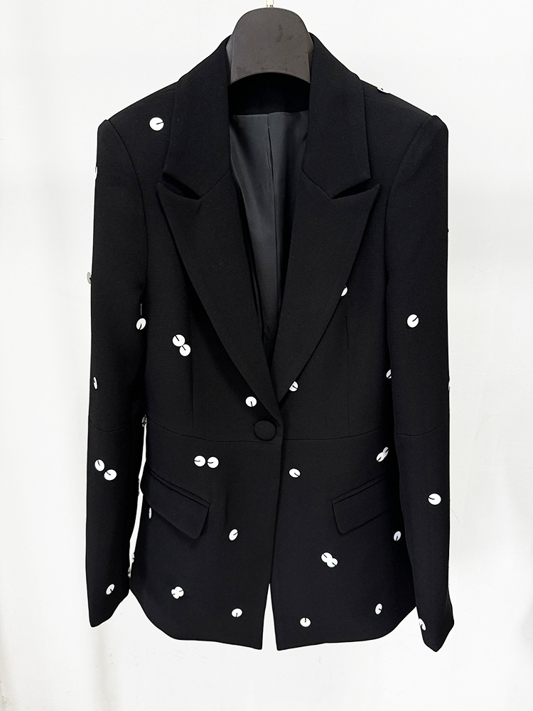 Mixed colors beading jacket European style business suit 2pcs set