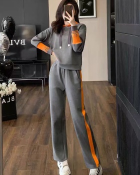 Casual Western style hoodie fashion pants 2pcs set for women