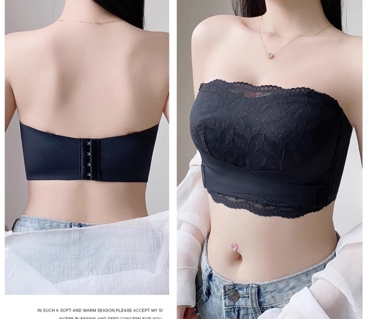 Not shoulder strap thin Bra big chest underwear for women