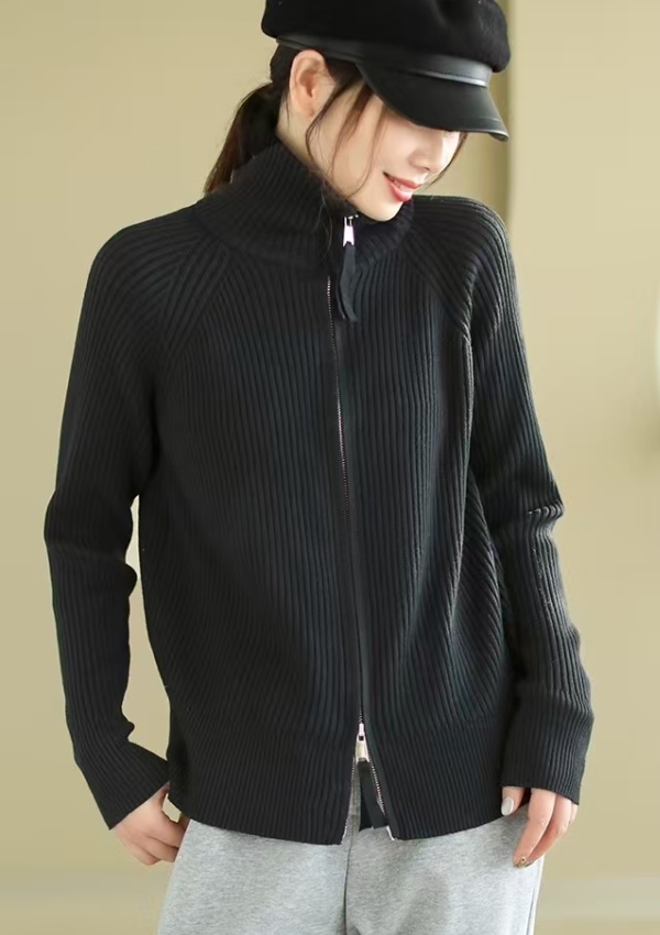 Casual zip doll shirt imitation of long sleeve coat