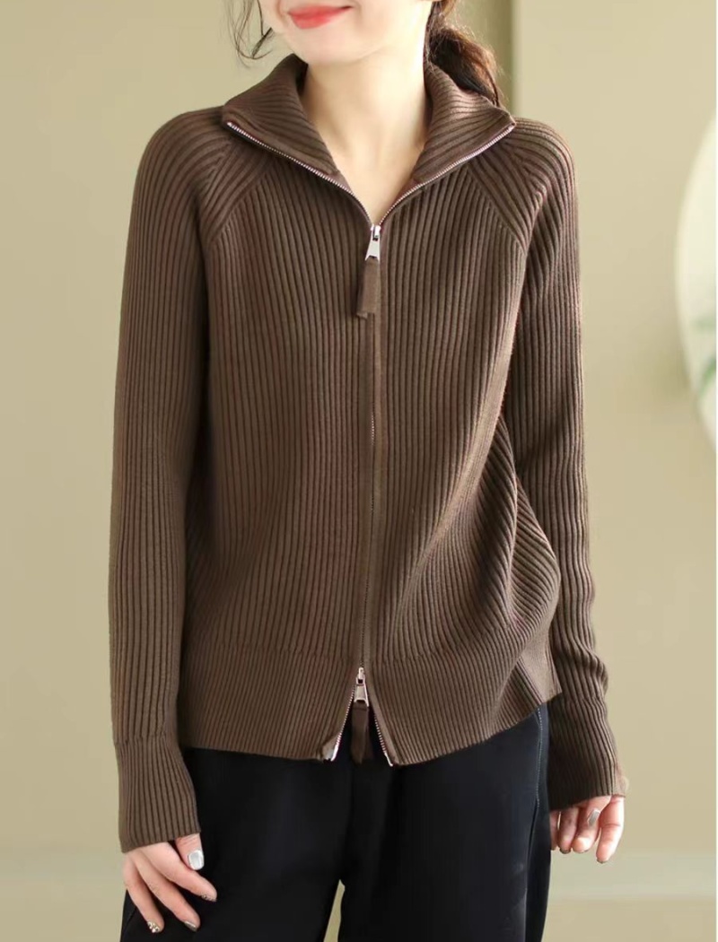 Casual zip doll shirt imitation of long sleeve coat