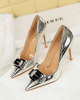 Metal high-heeled shoes fine-root shoes for women