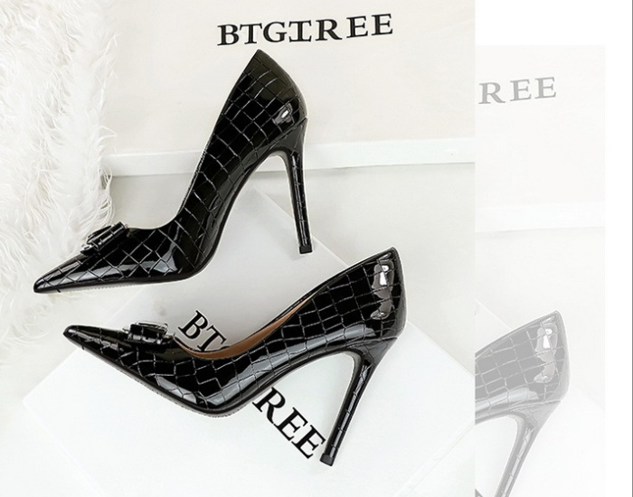 Metal high-heeled shoes fine-root shoes for women