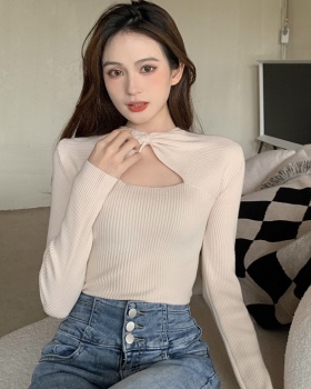 Unique autumn and winter tops knitted bottoming shirt for women