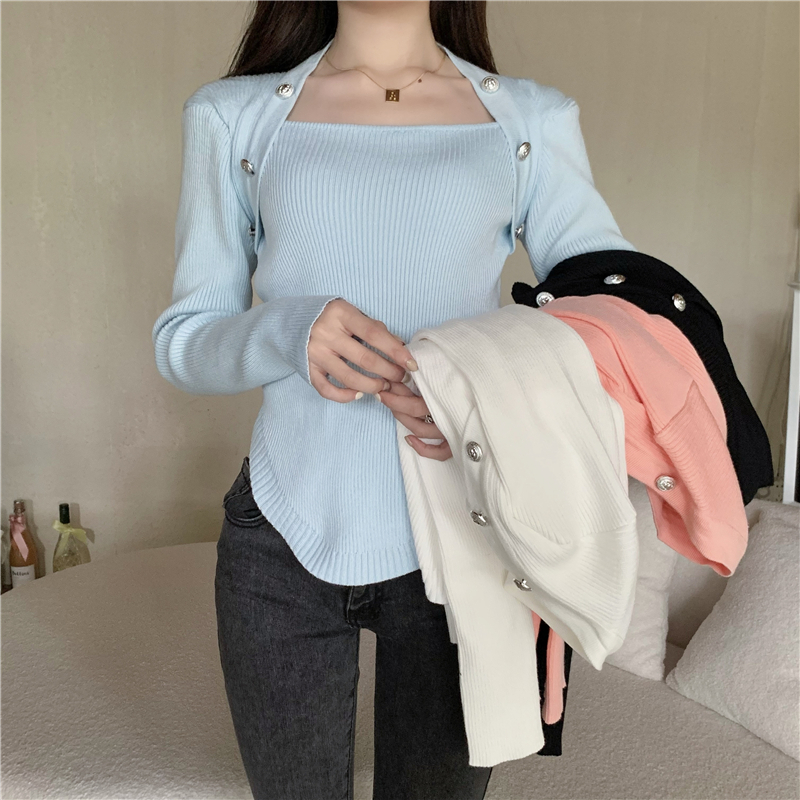 Pure slim bottoming shirt long sleeve sweater for women