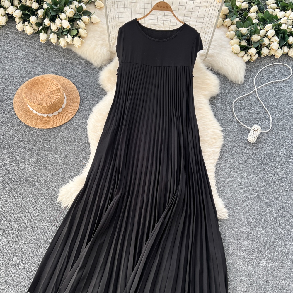 Drape dress big skirt long dress for women