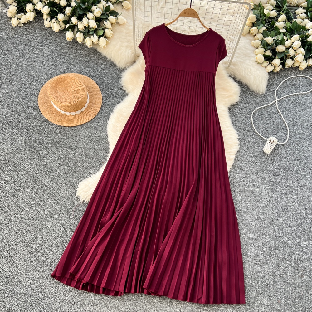 Drape dress big skirt long dress for women