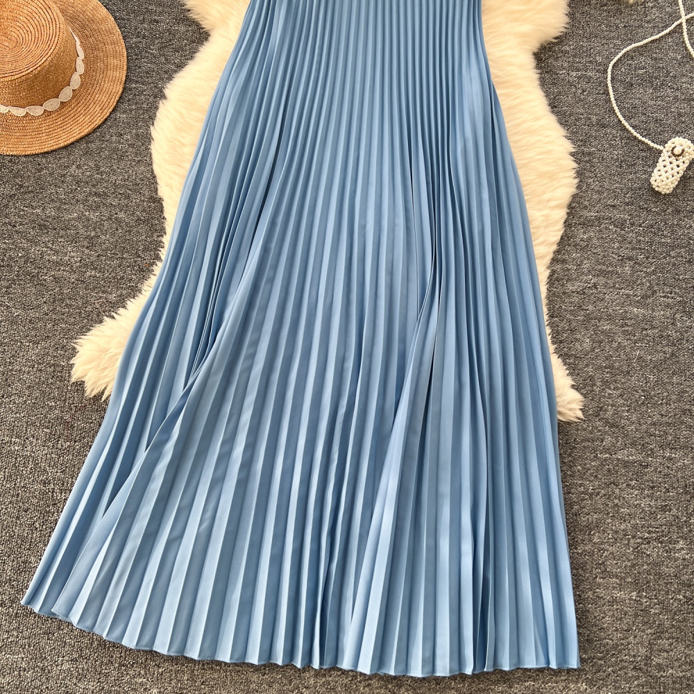 Drape dress big skirt long dress for women