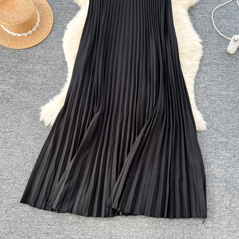 Drape dress big skirt long dress for women