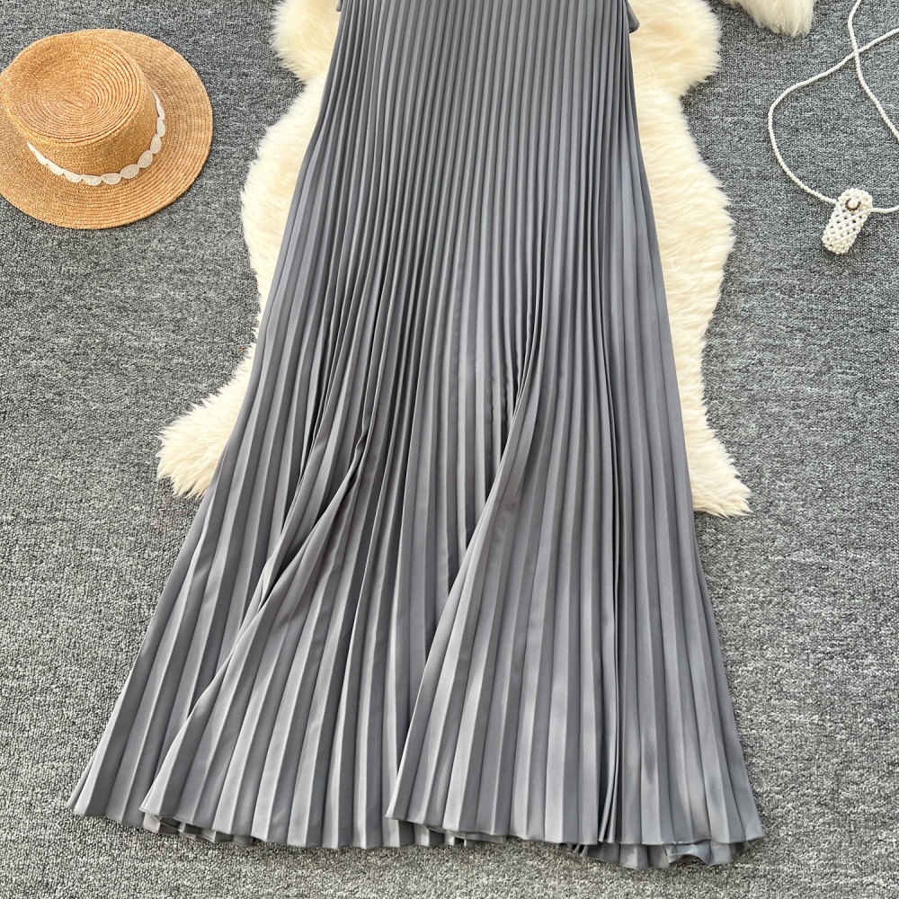 Drape dress big skirt long dress for women