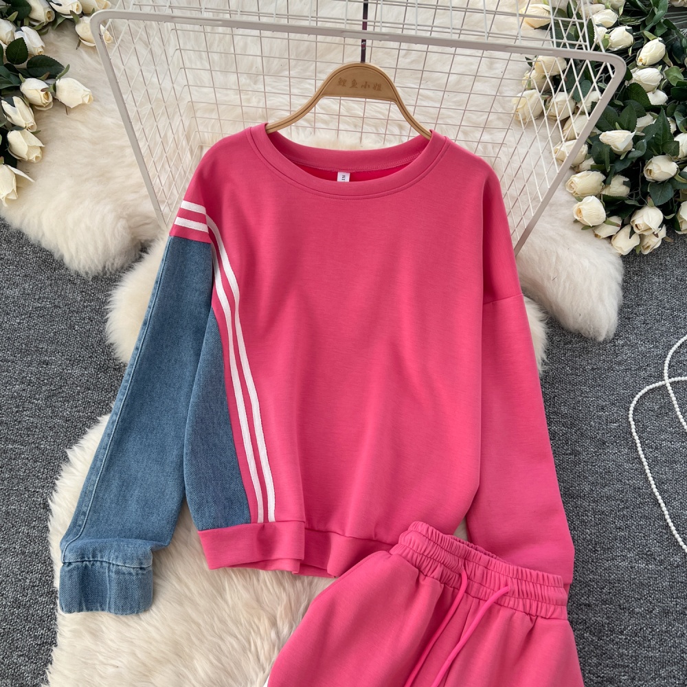 Korean style long pants Casual hoodie a set for women