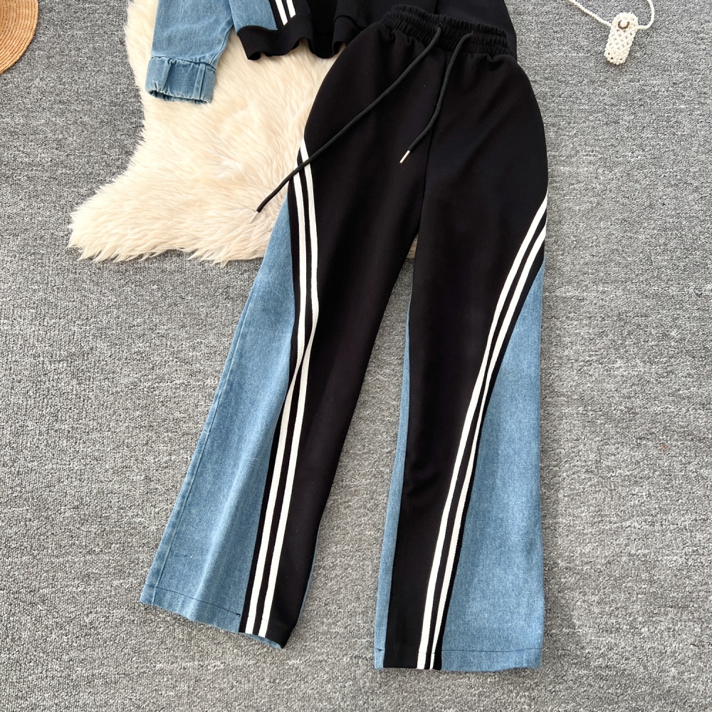 Korean style long pants Casual hoodie a set for women