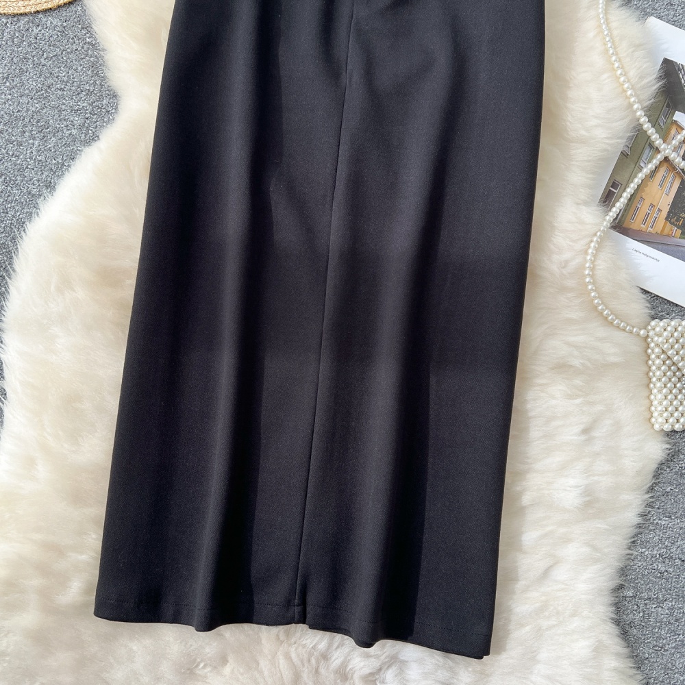 Autumn and winter long package hip split skirt for women