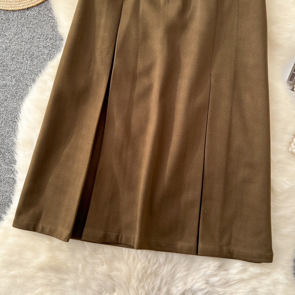 High waist slim business suit woolen skirt for women