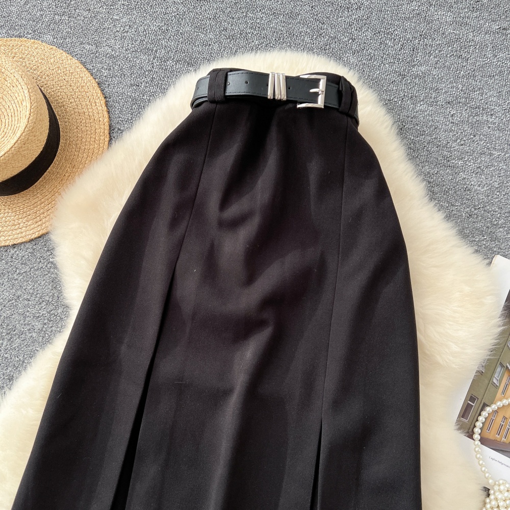 High waist slim business suit woolen skirt for women