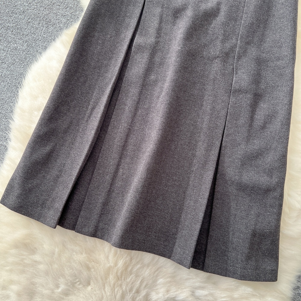 High waist slim business suit woolen skirt for women