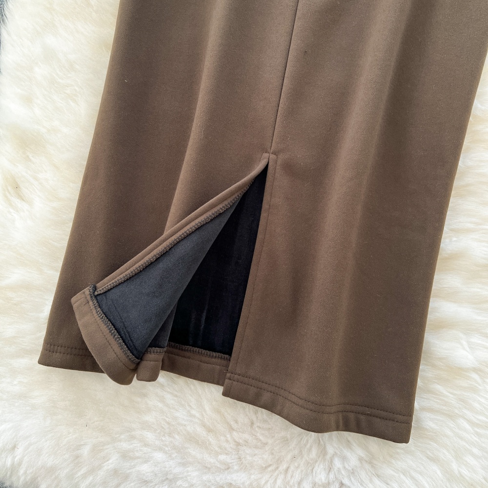 Split slim one step skirt autumn and winter commuting skirt