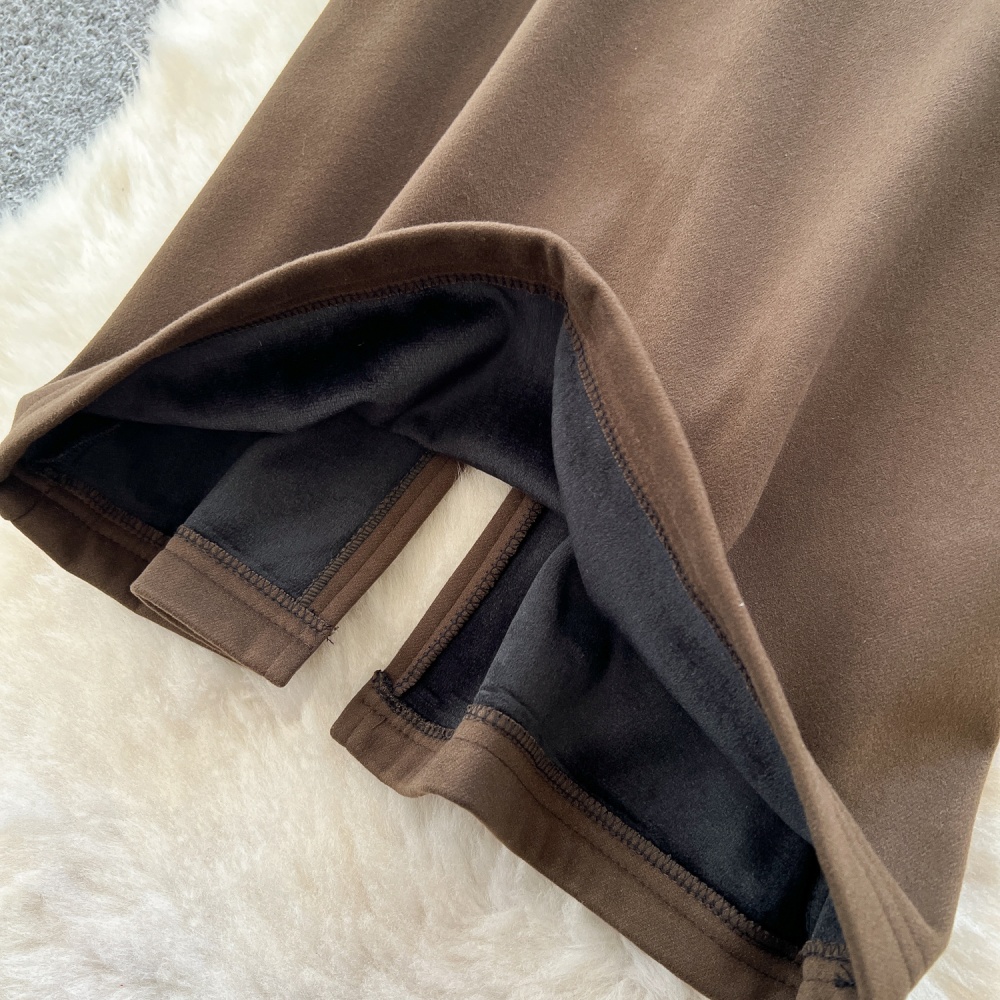 Split slim one step skirt autumn and winter commuting skirt